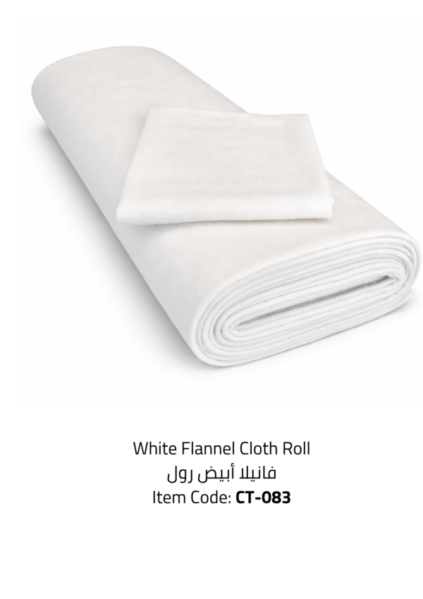 white flannel cloth roll