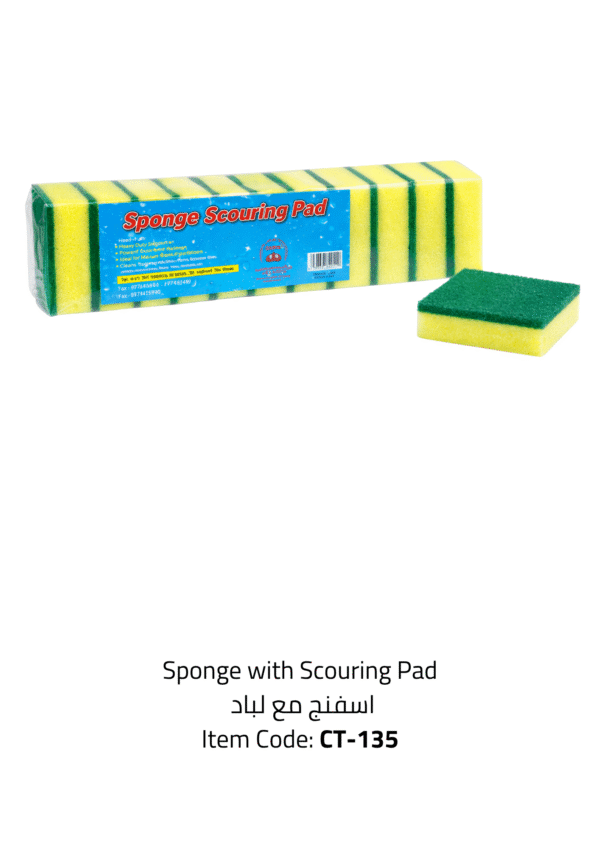 sponge with scouring pad
