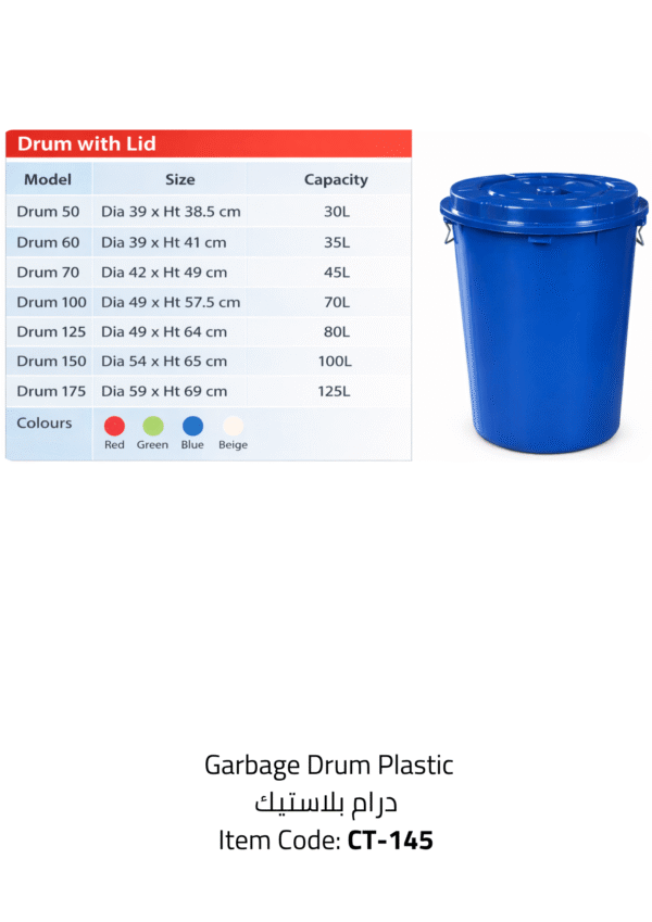 garbage drum plastic