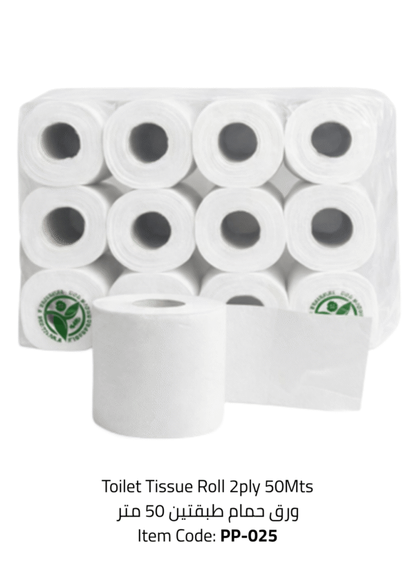 toilet tissue roll 2ply 50mts
