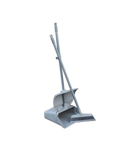 About dust pan with brush long handle